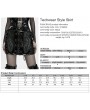 Punk Rave Black Gothic Functional Patent Leather Bodycon Skirt