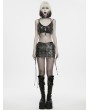 Punk Rave Metal Gothic Cross Chain Cage Harness Skirt