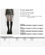 Punk Rave Metal Gothic Cross Chain Cage Harness Skirt