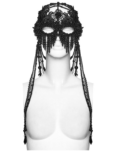 Punk Rave Black Gothic Night Dark Priestess Masque Mask