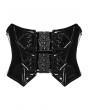 Punk Rave Black Gothic Patent Leather Skull Corset Belt