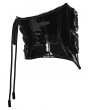 Punk Rave Black Gothic Patent Leather Skull Corset Belt