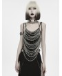 Punk Rave Silver Punk Spike Metal Gothic Body Chain Harness