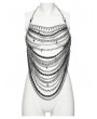 Punk Rave Silver Punk Spike Metal Gothic Body Chain Harness