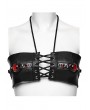 Punk Rave Black Punk Gothic Red Evil Eye Bra