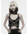 Punk Rave Black Gothic Dark Spiked Chain Body Harness