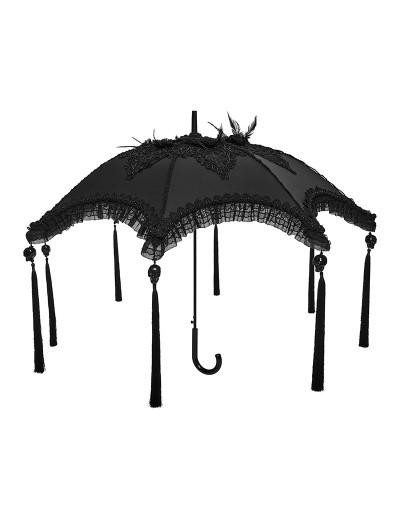 Punk Rave Black Glamorous Gothic Umbrella