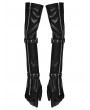 Punk Rave Black Gothic Cross Studded Zipper Long Arm Gloves