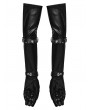 Punk Rave Black Gothic Cross Studded Zipper Long Arm Gloves