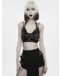 Punk Rave Black Gothic Punk Cross Studded Chest Harness