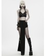 Punk Rave Black Gothic Punk Cross Studded Chest Harness