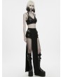 Punk Rave Black Gothic Punk Cross Studded Chest Harness