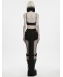 Punk Rave Black Gothic Punk Cross Studded Chest Harness