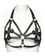 Punk Rave Black Gothic Punk Cross Studded Chest Harness