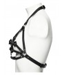 Punk Rave Black Gothic Punk Cross Studded Chest Harness