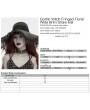 Punk Rave Black Gothic Witch Fringed Floral Wide Brim Straw Hat