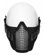 Punk Rave Black Gothic Post Apocalyptic Punk Rivet Mesh Face Mask