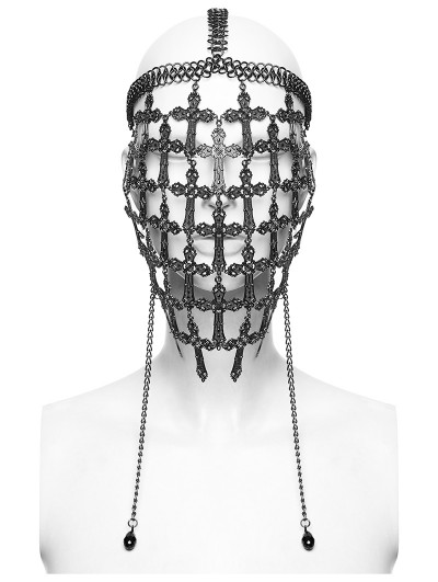Punk Rave Metal Gothic Cross Full Face Mask