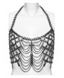 Punk Rave Metal Gothic Midnight Cross Layered Chain Harness