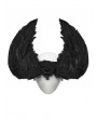 Punk Rave Black Dark Gothic Angel Feather Lace Headband