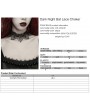 Punk Rave Black Gothic Dark Night Bat Lace Choker