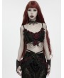 Punk Rave Black Gothic Bloody Rose Lace Chain Bralet