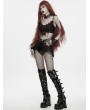 Punk Rave Black Gothic Bloody Rose Lace Chain Bralet
