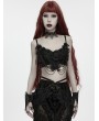 Punk Rave Black Gothic Rose Lace Chain Bralet