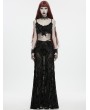 Punk Rave Black Gothic Rose Lace Chain Bralet