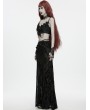 Punk Rave Black Gothic Rose Lace Chain Bralet