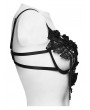 Punk Rave Black Gothic Rose Lace Chain Bralet