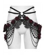 Punk Rave Black Gothic Bloody Rose Lace Hip Chains Harness