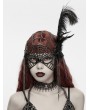 Punk Rave Black Vintage Gothic Feather Masquerade Mask