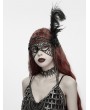 Punk Rave Black Vintage Gothic Feather Masquerade Mask