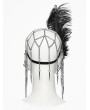 Punk Rave Silver Vintage Gothic Feather Masquerade Mask