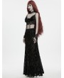 Punk Rave Black Gothic Vintage Angel Fluffy Feather Lace Up Bralet