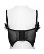 Punk Rave Black Gothic Vintage Angel Fluffy Feather Lace Up Bralet