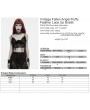 Punk Rave Black Gothic Vintage Angel Fluffy Feather Lace Up Bralet