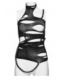 Punk Rave Black Gothic Sexy Ripped Chain Top for Women