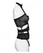 Punk Rave Black Gothic Sexy Ripped Chain Top for Women