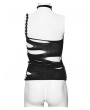 Punk Rave Black Gothic Sexy Ripped Chain Top for Women