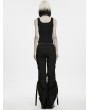 Punk Rave Black Gothic Grunge Decadent Cropped Top for Women
