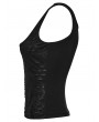 Punk Rave Black Gothic Grunge Decadent Cropped Top for Women