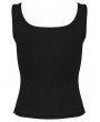 Punk Rave Black Gothic Grunge Decadent Cropped Top for Women