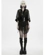Punk Rave Black Dark Night Gothic Mesh Kimono for Women