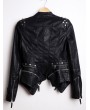 Black Gothic Punk Skull Rivets Unisex Leather Jacket