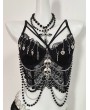 Black Gothic Punk Sexy Lace Camisole Top for Women