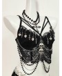 Black Gothic Punk Sexy Lace Camisole Top for Women