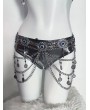 Silver Gothic Punk Tassel Chain Panty Harness