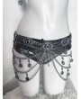 Silver Gothic Punk Tassel Chain Panty Harness